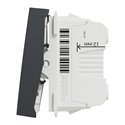 Bouton-poussoir NO/NF 10A connexion rapide Unica NU323654 anthracite 2 modules mécansime seul