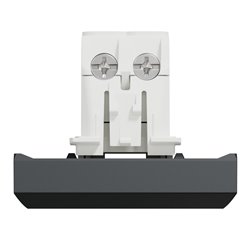 Bouton-poussoir NO/NF 10A connexion rapide Unica NU323654 anthracite 2 modules mécansime seul