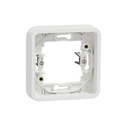 Cadre 1 poste à griffes encastré Mureva Styl MUR39108 blanc 