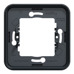 Cadre 1 poste encastré Mureva Styl MUR34107 gris 