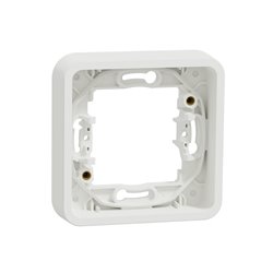 Cadre 1 poste encastré Mureva Styl MUR39107 blanc 