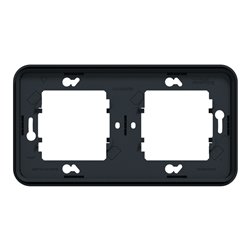 Cadre 2 postes horizontal encastré Mureva Styl MUR34101 gris 