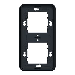 Cadre 2 postes vertical encastré Mureva Styl MUR34151 gris 
