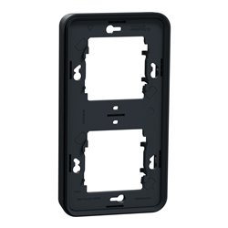 Cadre 2 postes vertical encastré Mureva Styl MUR34151 gris 