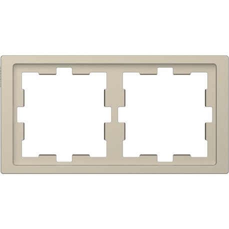 Cadre de finition D-Life MTN4020-6533 blanc sable 2 postes