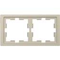 Cadre de finition D-Life MTN4020-6533 blanc sable 2 postes