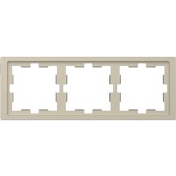 Cadre de finition D-Life MTN4030-6533 blanc sable 3 postes