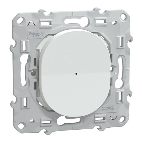 Variateur poussoir Wiser Ovalis S320522W 2 fils zigbee blanc