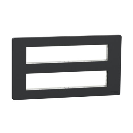 Support fixation + plaque finition pour boîte concentration Unica NU021054 Anthracite 2 rangs de 10 modules Support fixation + plaque finition pour boîte concentration Unica NU021054 Anthracite 2 rangs de 10 modules