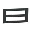Support fixation + plaque finition pour boîte concentration Unica NU021054 Anthracite 2 rangs de 10 modules