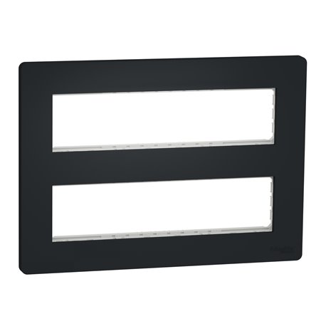 Support fixation + plaque finition pour boîte concentration Unica NU021854 Anthracite 2 rangs de 8 modules Support fixation + plaque finition pour boîte concentration Unica NU021854 Anthracite 2 rangs de 8 modules