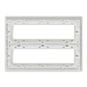 Support fixation + plaque finition pour boîte de concentration Unica NU021820 Blanc antibactérien 2 rangs de 8 modules