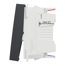 Va-et-vient lumineux témoin 10A connexion rapide Unica NU310354S anthracite 1 module mécanisme seul