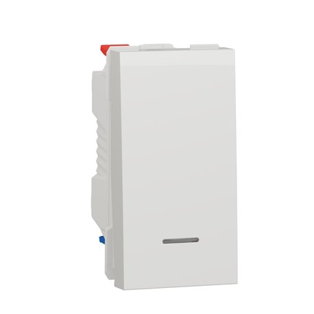 Va-et-vient lumineux témoin 10A connexion rapide Unica NU310318S Blanc 1 module mécanisme seul Va-et-vient lumineux témoin 10A connexion rapide Unica NU310318S Blanc 1 module mécanisme seul
