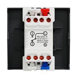 Va-et-vient lum témoin 10A connexion rapide Unica NU320354S anthracite 2 modules mécansime seul