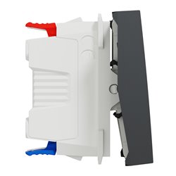 Va-et-vient lum témoin 10A connexion rapide Unica NU320354S anthracite 2 modules mécansime seul