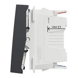 Va-et-vient lum témoin 10A connexion rapide Unica NU320354S anthracite 2 modules mécansime seul