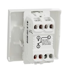 Va-et-vient 16A bornier à vis Unica NU326318 Blanc 2 modules mécanisme seul