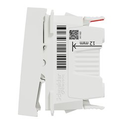 Va-et-vient 10A connexion rapide Unica NU320320 Blanc antibactérien 2 modules mécanisme seul