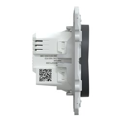 Interrupteur volet-roulant Wiser Ovalis S340567W 4 A zigbee anthracite