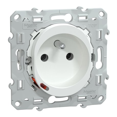 Prise 2P+T conectée Wiser Ovalis S320559 16 A zigbee blanc Prise 2P+T conectée Wiser Ovalis S320559 16 A zigbee blanc