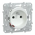 Prise 2P+T conectée Wiser Ovalis S320559 16 A zigbee blanc