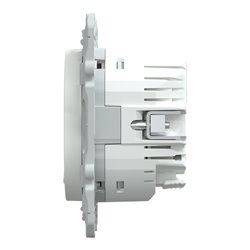 Prise 2P+T conectée Wiser Ovalis S320559 16 A zigbee blanc