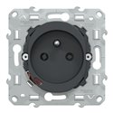 Prise 2P+T conectée Wiser Ovalis S340559 16 A zigbee anthracite
