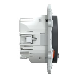 Prise 2P+T conectée Wiser Ovalis S340559 16 A zigbee anthracite