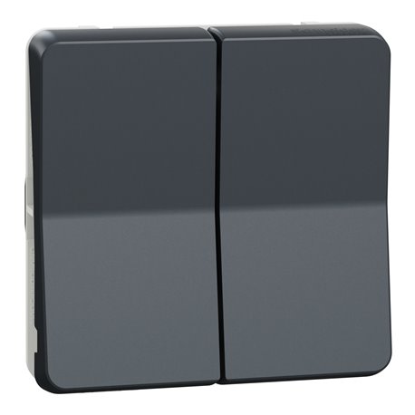 Double bouton poussoir Mureva Styl MUR35326 composable gris Double bouton poussoir Mureva Styl MUR35326 composable gris