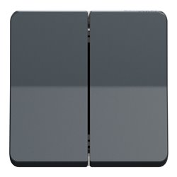 Double bouton poussoir Mureva Styl MUR35326 composable gris