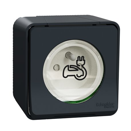 Prise de courant 2P+T renforcée saillie Mureva Styl MUR36010 gris 