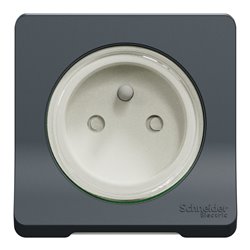 Prise de courant 2P+T Mureva Styl MUR36133 gris connexion auto, composable