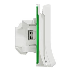 Prise de courant 2P+T Mureva Styl MUR39133 blanc connexion auto, composable