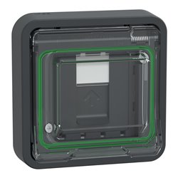 Prise RJ45 cat 6A blindé STP FTP Mureva Styl MUR35038 gris composable