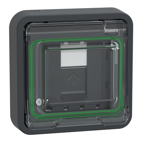 Prise RJ45 cat 6A blindé STP FTP Mureva Styl MUR35038 gris composable