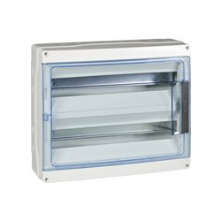 Coffret étanche Avec plastrons 18 modules 2 rangées