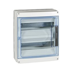 Coffret étanche Avec plastrons 12 modules 2 rangées