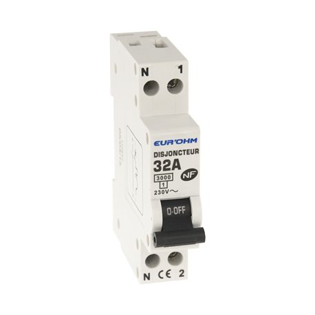 Lot de 12 Disjoncteurs Courbe C 1 module 32A