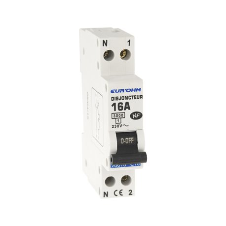 Lot de 12 Disjoncteurs Courbe C 1 module 16A