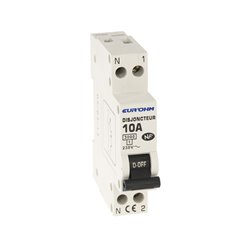 Lot de 12 Disjoncteurs Courbe C 1 module 10A