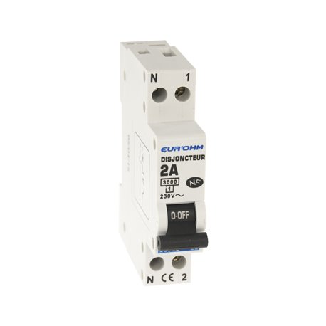 Lot de 12 Disjoncteurs Courbe C 1 module 2A