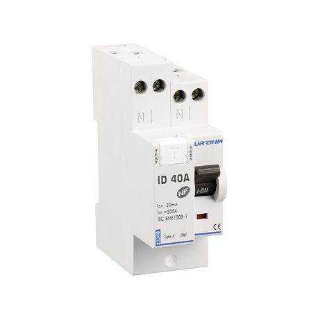Interrupteur différentiel 40A connextion Haut/Haut Classe A