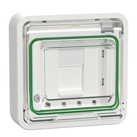 Prise RJ45 cat 6A blindé STP FTP Mureva Styl MUR39038 blanc composable