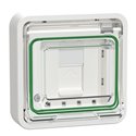Prise RJ45 cat 6A blindé STP FTP Mureva Styl MUR39038 blanc composable