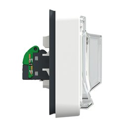 Prise RJ45 cat 6A blindé STP FTP Mureva Styl MUR39038 blanc composable