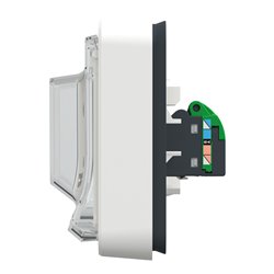 Prise RJ45 cat 6A blindé STP FTP Mureva Styl MUR39038 blanc composable