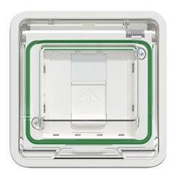 Prise RJ45 cat 6A blindé STP FTP Mureva Styl MUR39038 blanc composable