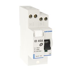Interrupteur différentiel 40A connextion Haut/Haut Classe AC