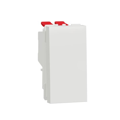 Permutateur 10A 250Vca Unica NU310518 Blanc 1 module mécanisme seul